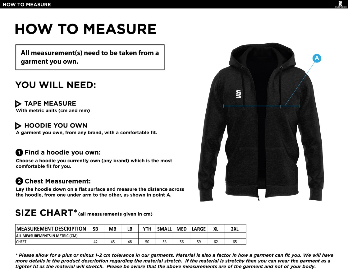 PRESTON HARRIERS Youth's Blade Hoody : Navy / Royal / White - Size Guide