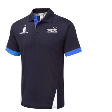 PRESTON HARRIERS Youth's Blade Polo Shirt : Navy / Royal / White