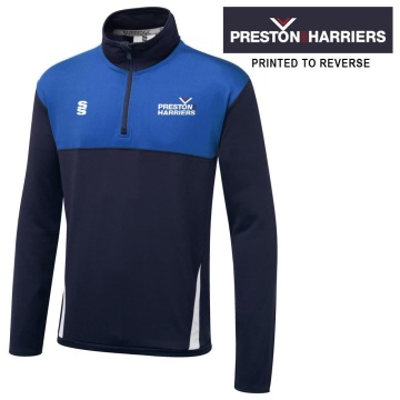PRESTON HARRIERS Women's Blade Performance Top : Navy / Royal / White